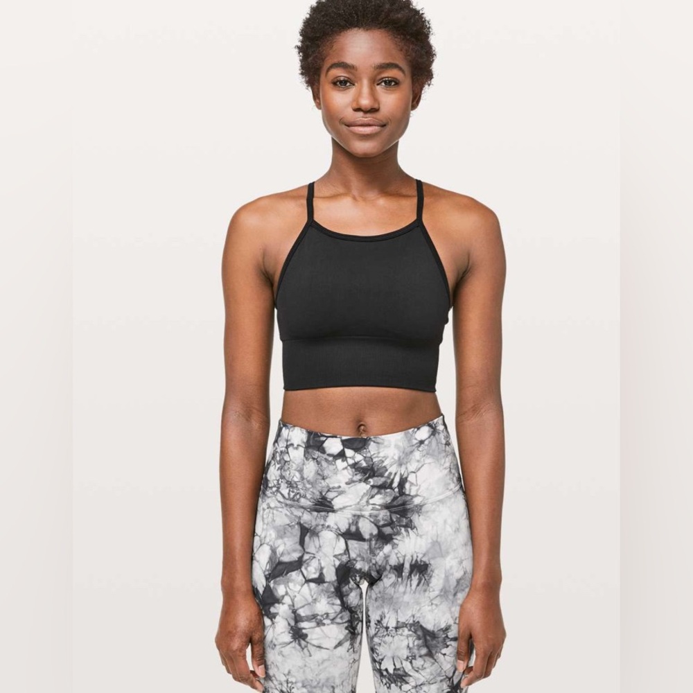 Lululemon Ebb to Street Black Longline Athletic Sports Bra (8)